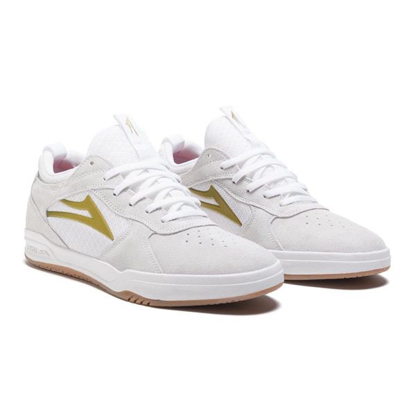 LaKai Proto White/Gold Skate Shoes Mens | Australia IP2-8893